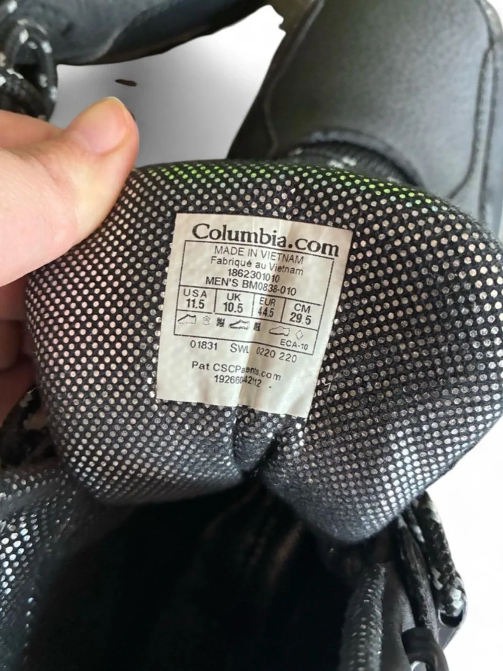 Columbia Men's Black Hiking Boots